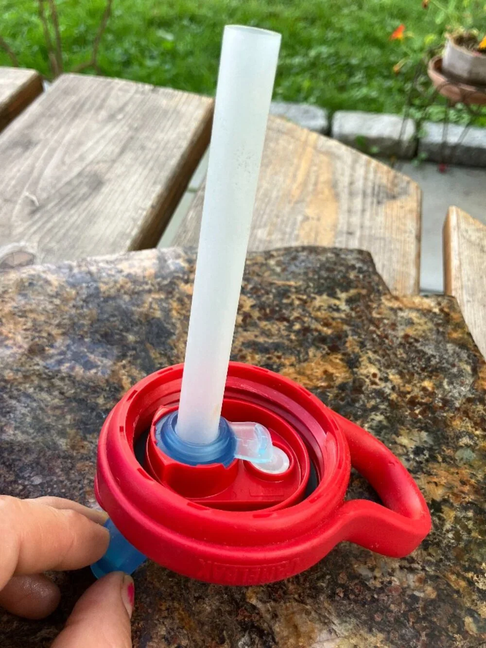 🌟 CamelBak Kids 14 oz BPA-Free Water Bottle Blue Red Flip Straw Reusable